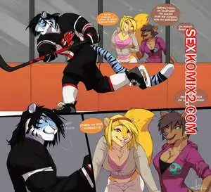 Фурри. Тройничок в раздевалке